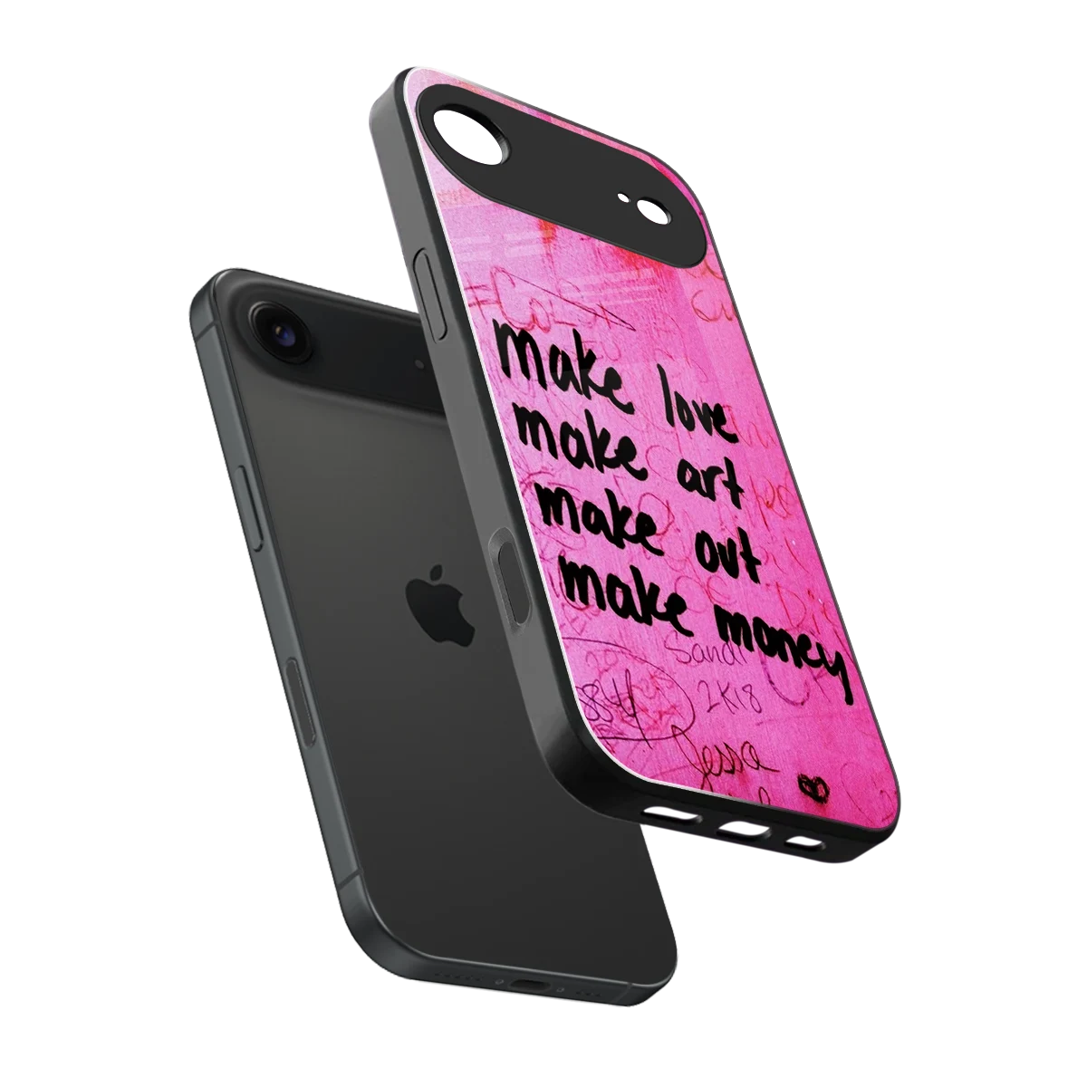 Make Magic sleek iphone air cover with tempered glass back and TPU edges