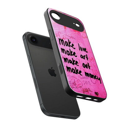 Make Magic sleek iphone air cover with tempered glass back and TPU edges