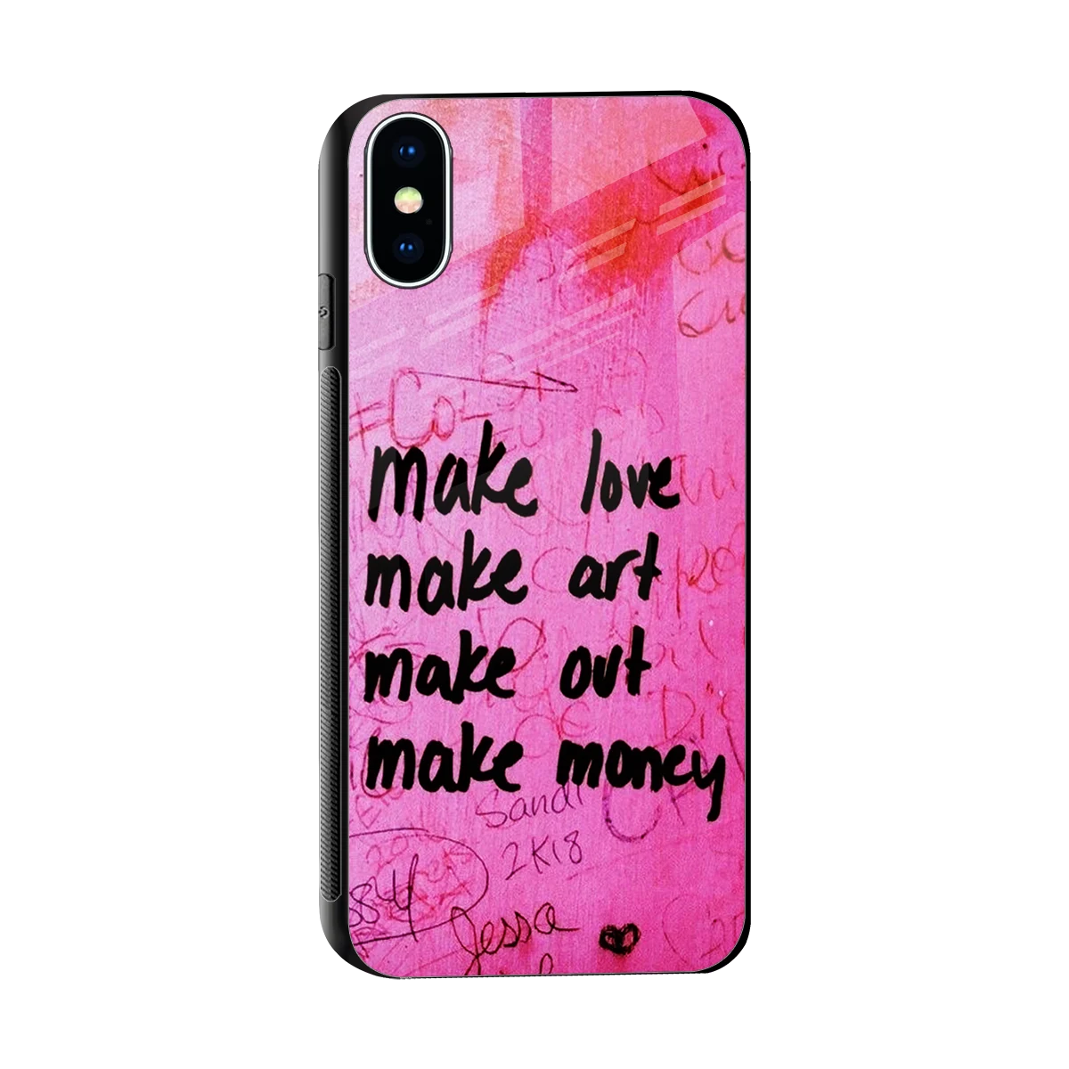 Make Magic sleek iphone x cover with tempered glass back and TPU edges