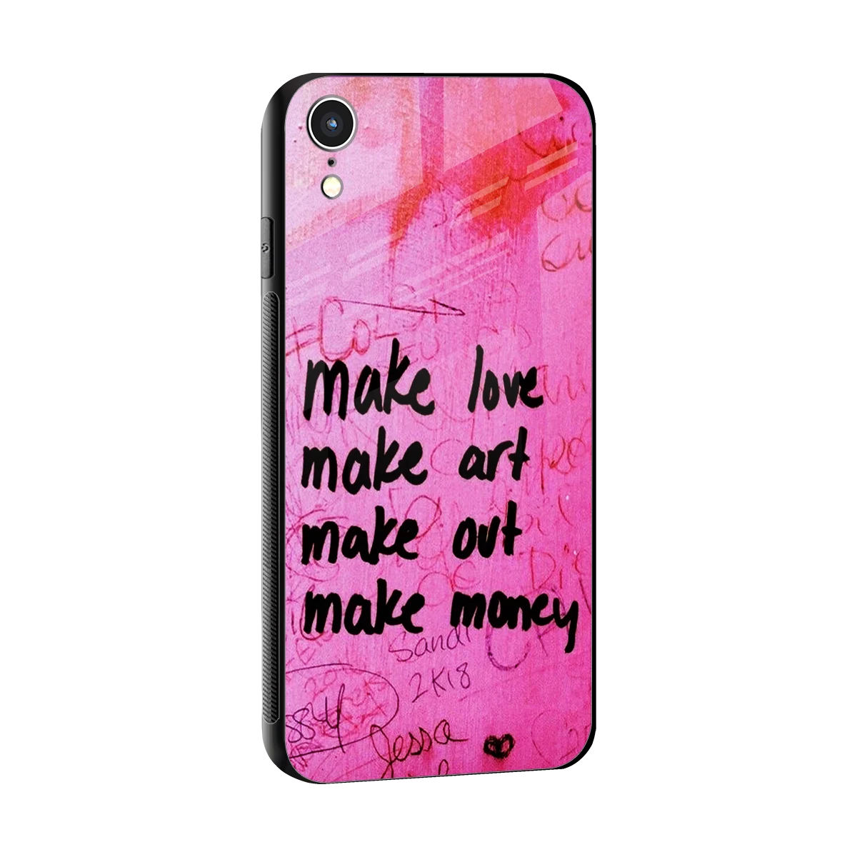 Make Magic sleek iphone xr cover with tempered glass back and TPU edges