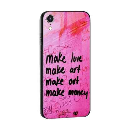 Make Magic sleek iphone xr cover with tempered glass back and TPU edges