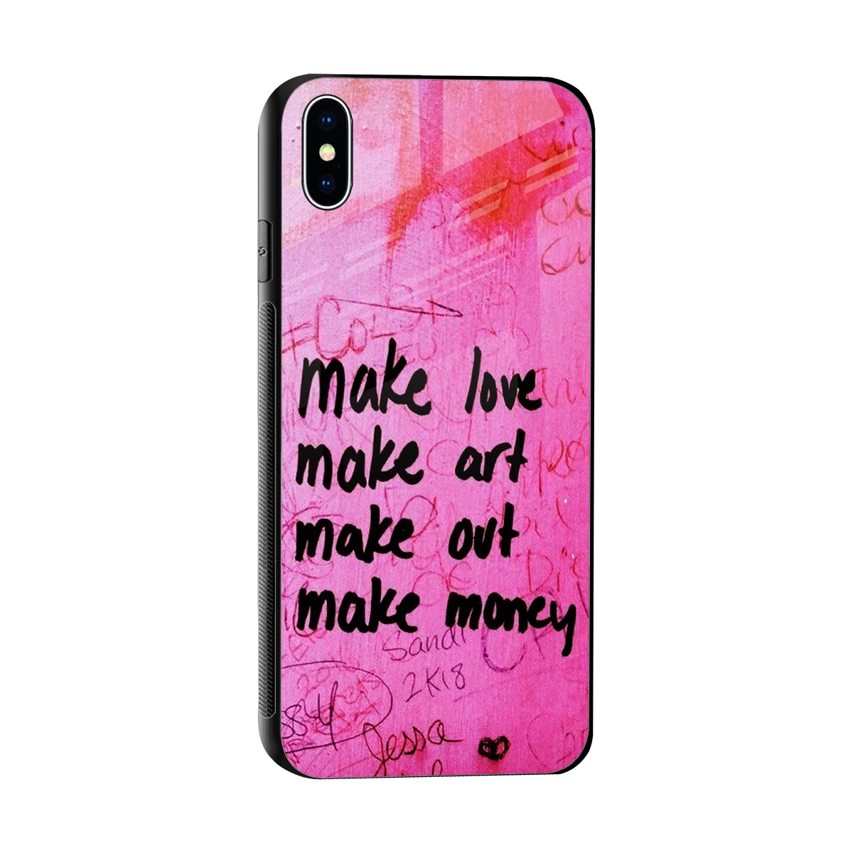 Make Magic sleek iphone xs max cover with tempered glass back and TPU edges