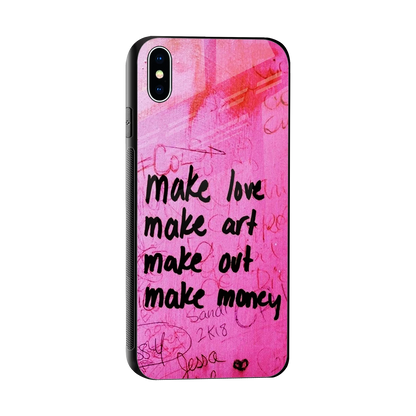 Make Magic sleek iphone xs max cover with tempered glass back and TPU edges