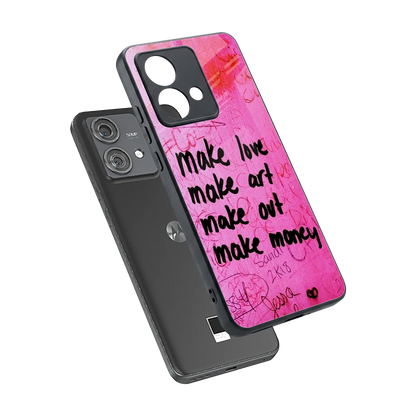 Make Magic sleek motorola edge 40 neo 5g cover with tempered glass back and TPU edges