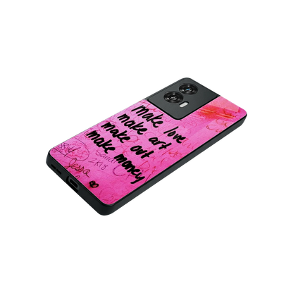 Make Magic stylish phone case for motorola edge 50 fusion | glossy glass and slim fit