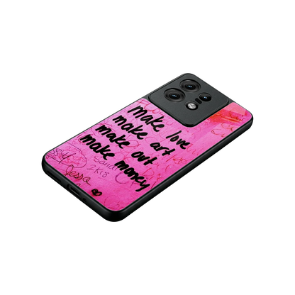 Make Magic stylish phone case for motorola edge 50 pro | glossy glass and slim fit