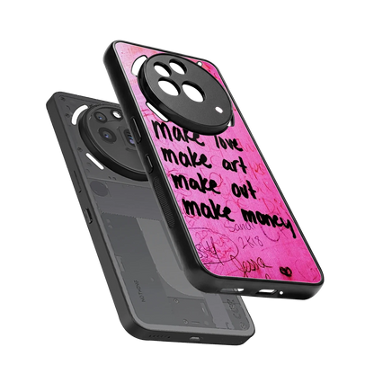 Make Magic sleek nothing phone 3a pro cover with tempered glass back and TPU edges