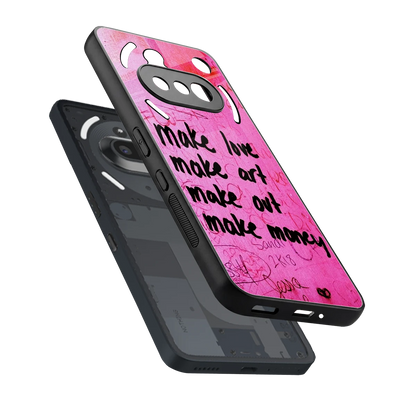 Make Magic sleek nothing phone 3a cover with tempered glass back and TPU edges