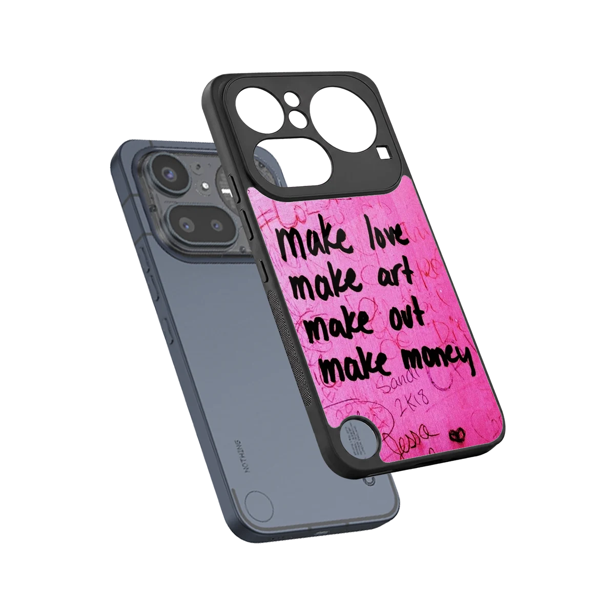 Make Magic sleek nothing phone 4a pro cover with tempered glass back and TPU edges