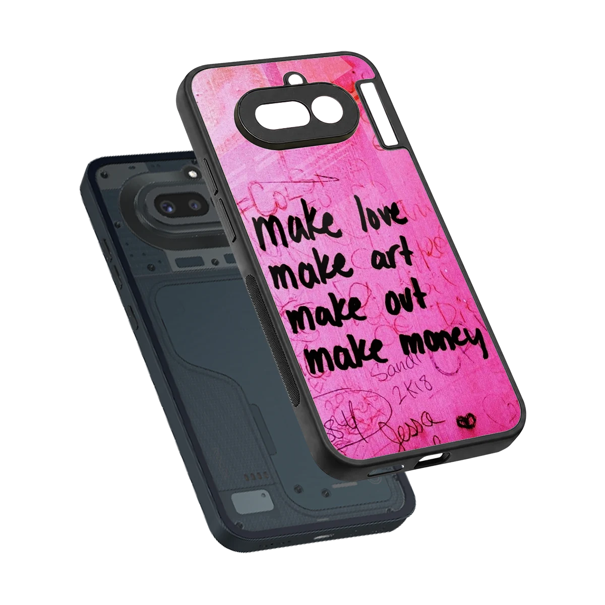 Make Magic sleek nothing phone 4a cover with tempered glass back and TPU edges
