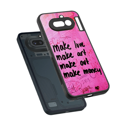 Make Magic sleek nothing phone 4a cover with tempered glass back and TPU edges