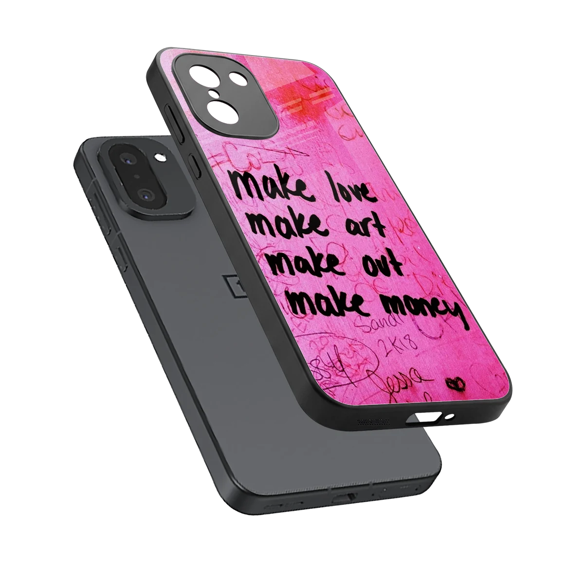Make Magic sleek oneplus 15r cover with tempered glass back and TPU edges