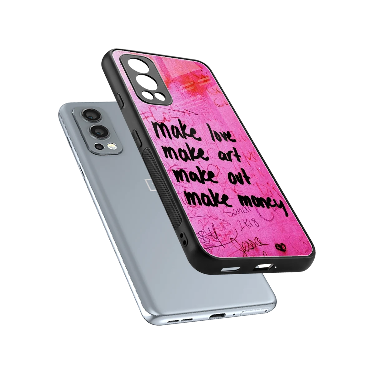 Make Magic sleek oneplus nord 2 cover with tempered glass back and TPU edges