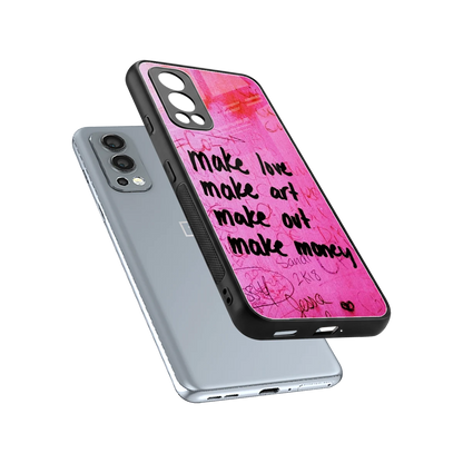 Make Magic sleek oneplus nord 2 cover with tempered glass back and TPU edges