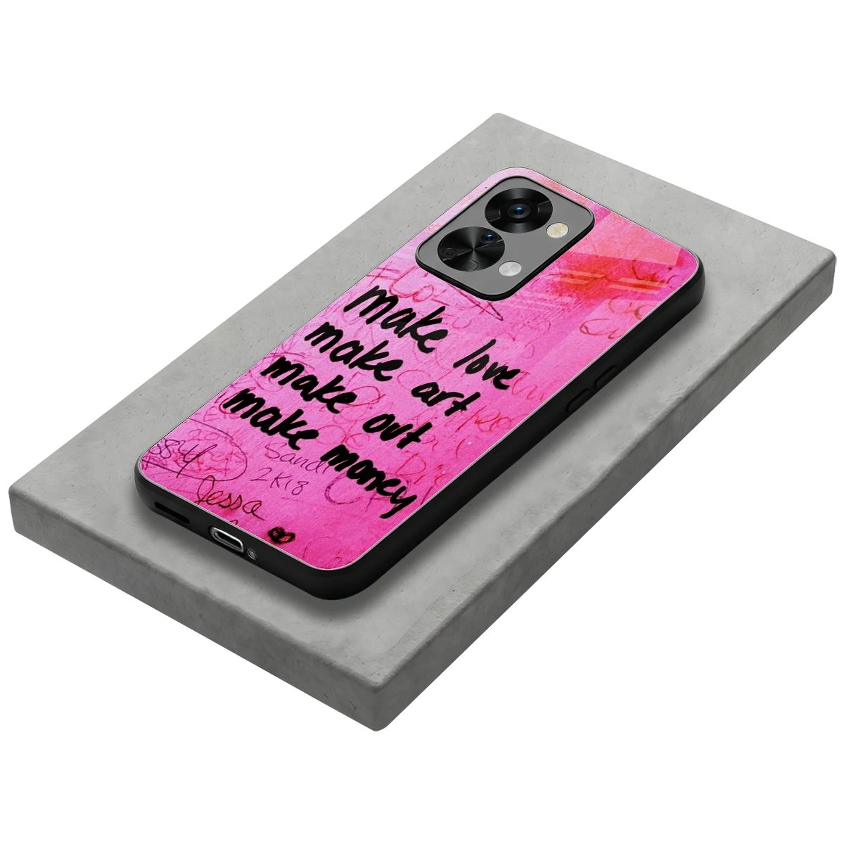 Make Magic stylish phone case for oneplus nord 2t | glossy glass and slim fit
