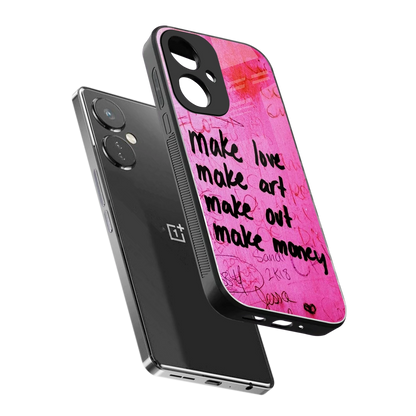 Make Magic sleek oneplus nord ce 3 cover with tempered glass back and TPU edges