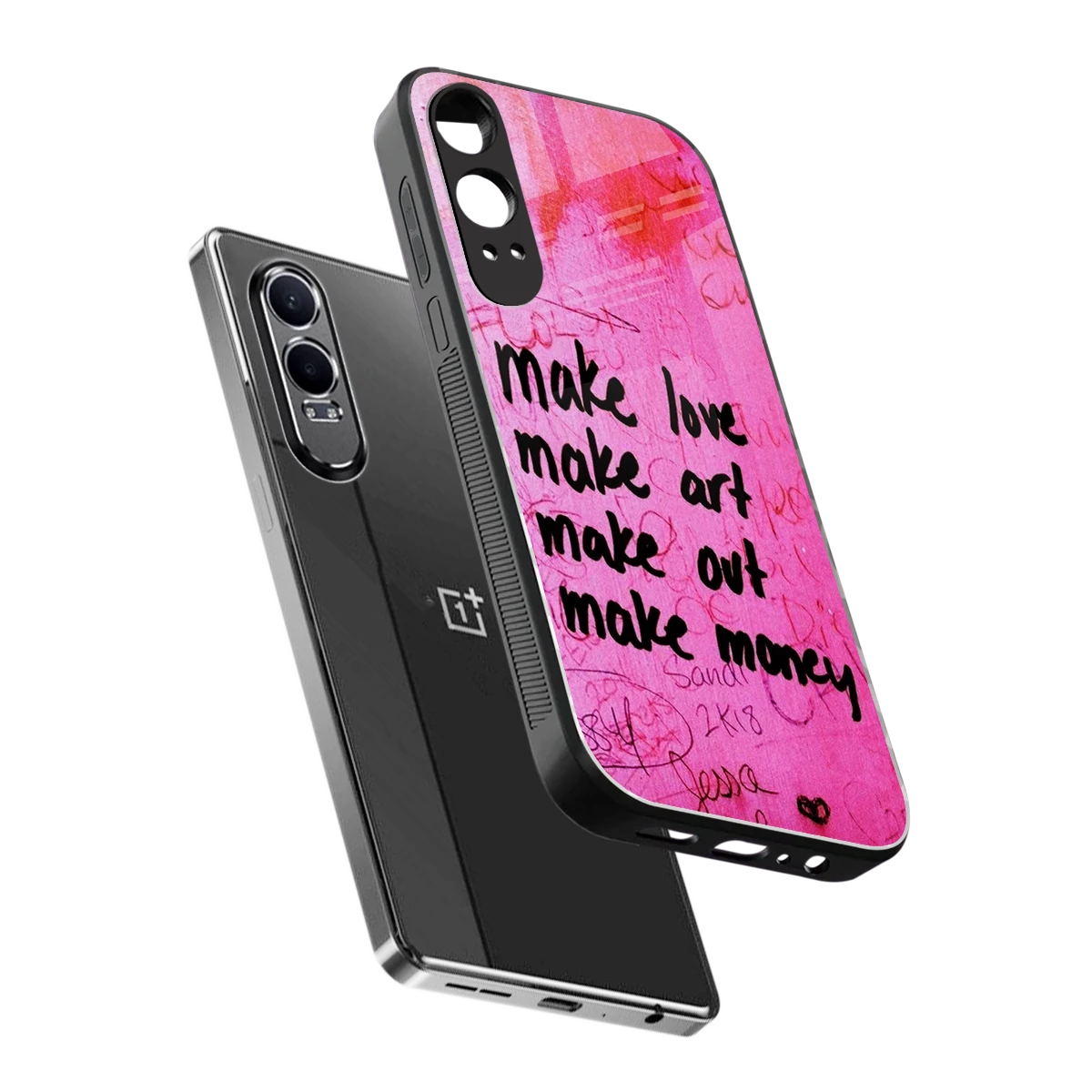 Make Magic sleek oneplus nord ce 4 lite cover with tempered glass back and TPU edges