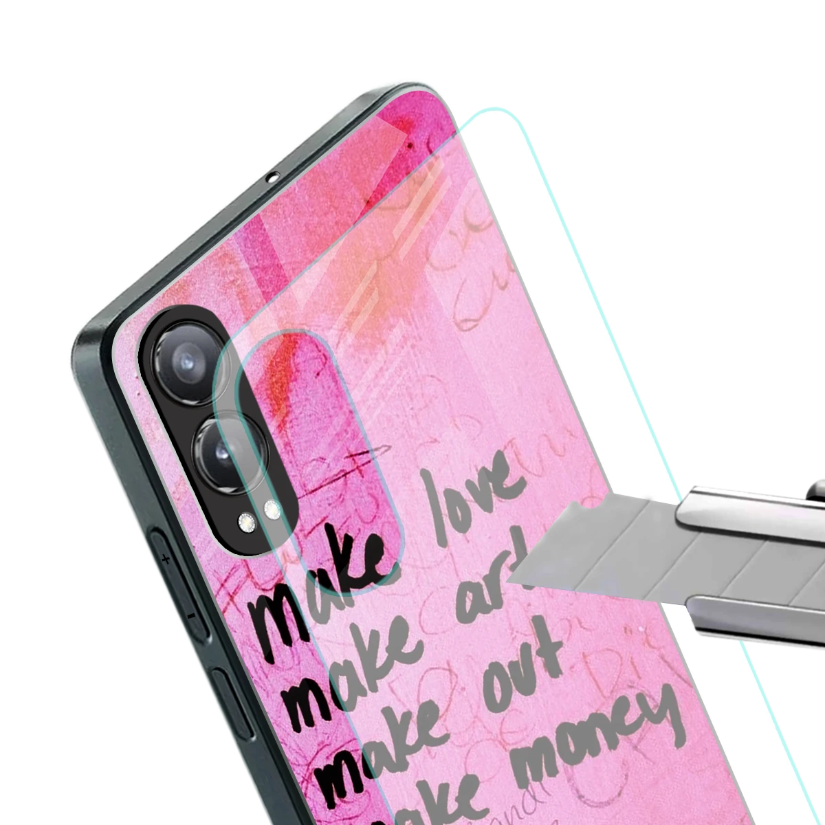 Make Magic stylish phone case for oneplus nord ce 4 lite | glossy glass and slim fit