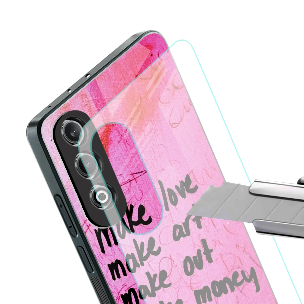Make Magic stylish phone case for oneplus nord ce 4 | glossy glass and slim fit