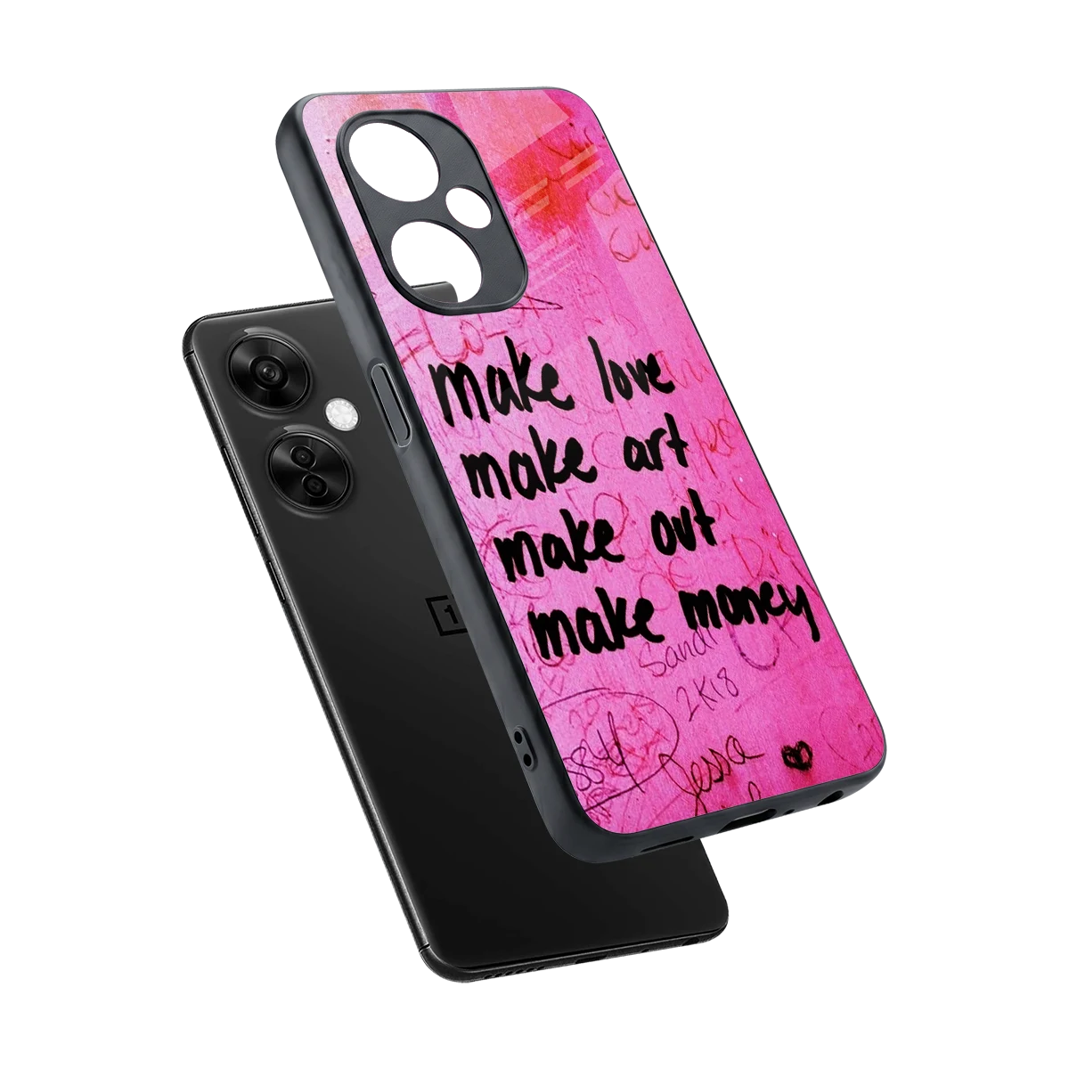 Make Magic sleek oneplus nord ce 3 lite cover with tempered glass back and TPU edges