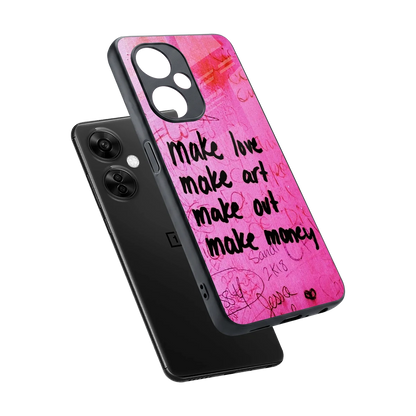 Make Magic sleek oneplus nord ce 3 lite cover with tempered glass back and TPU edges