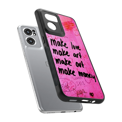 Make Magic sleek oneplus nord ce 2 cover with tempered glass back and TPU edges