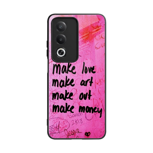 Make Magic back phone cover | glass case for oppo a3 pro