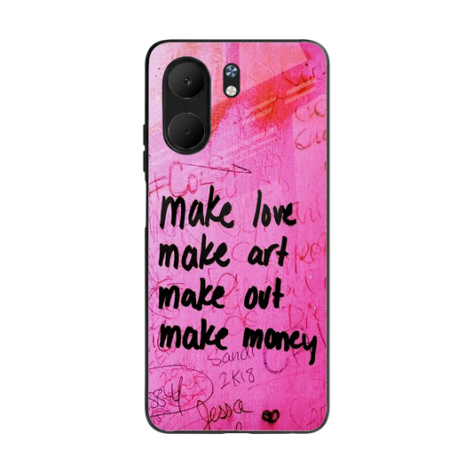 Make Magic back phone cover | glass case for oppo a5x 5g