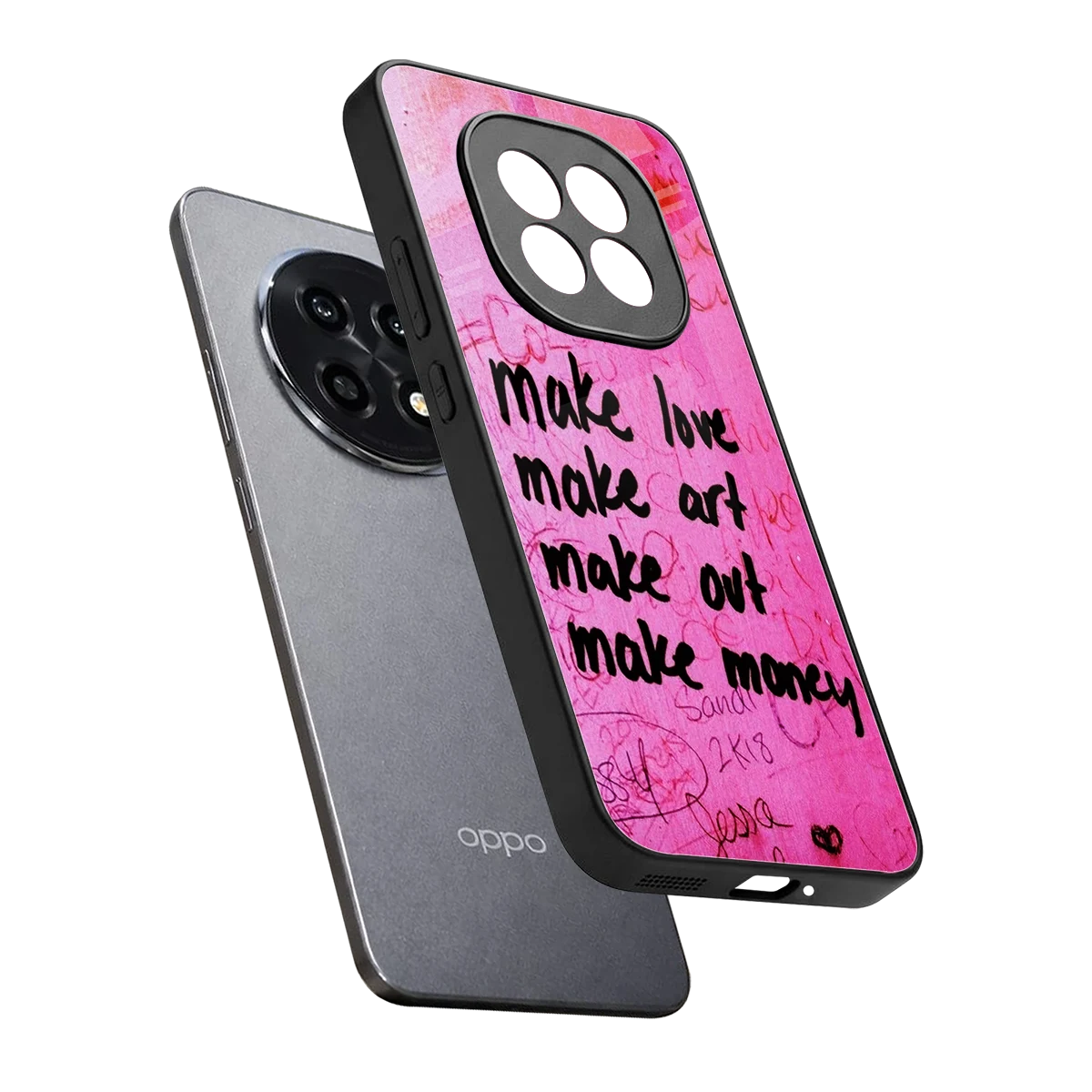 Make Magic sleek oppo f29 pro 5g cover with tempered glass back and TPU edges