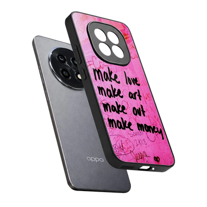 Make Magic sleek oppo f29 pro 5g cover with tempered glass back and TPU edges