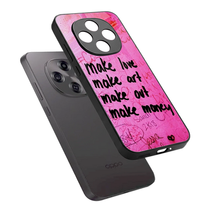 Make Magic sleek oppo f31 pro 5g cover with tempered glass back and TPU edges