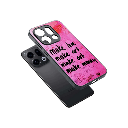 Make Magic sleek oppo find x9 cover with tempered glass back and TPU edges
