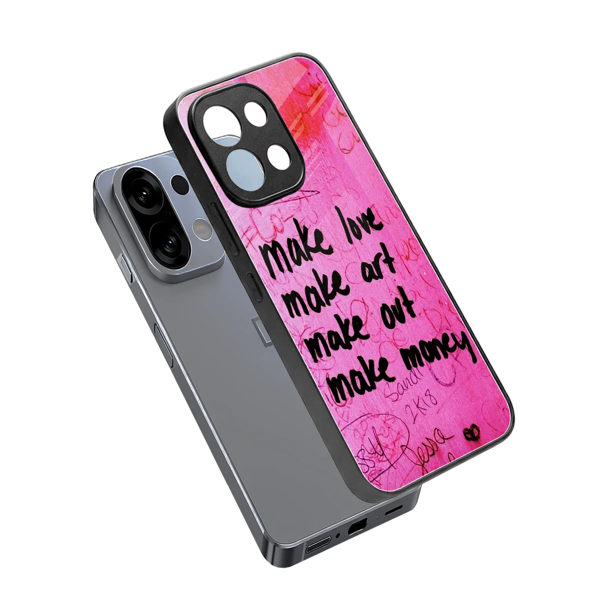 Make Magic sleek oppo k13 5g cover with tempered glass back and TPU edges