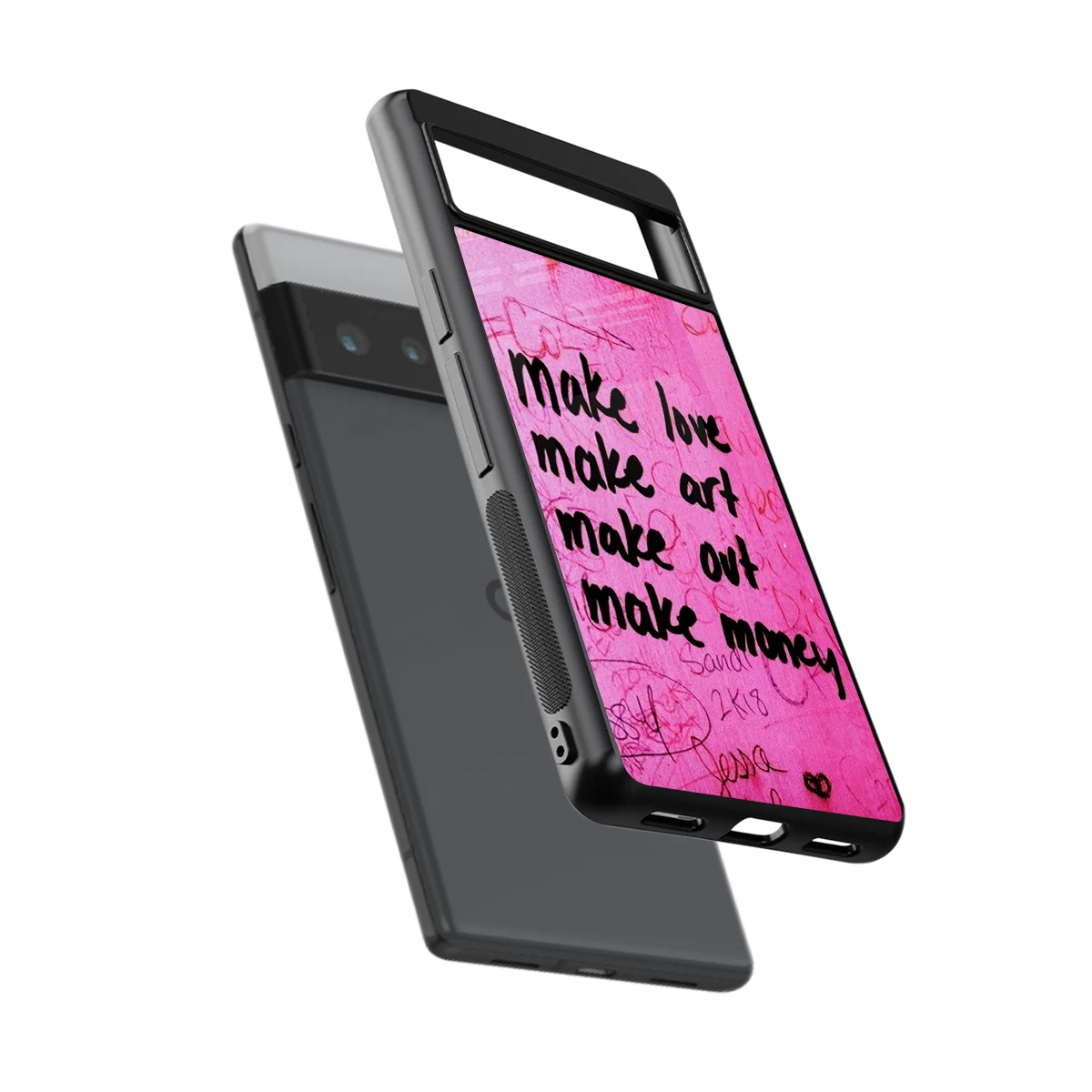 Make Magic sleek google pixel 6 pro cover with tempered glass back and TPU edges