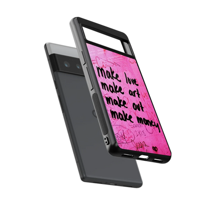 Make Magic sleek google pixel 6 pro cover with tempered glass back and TPU edges