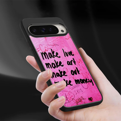 Make Magic sleek google pixel 9 pro cover with tempered glass back and TPU edges