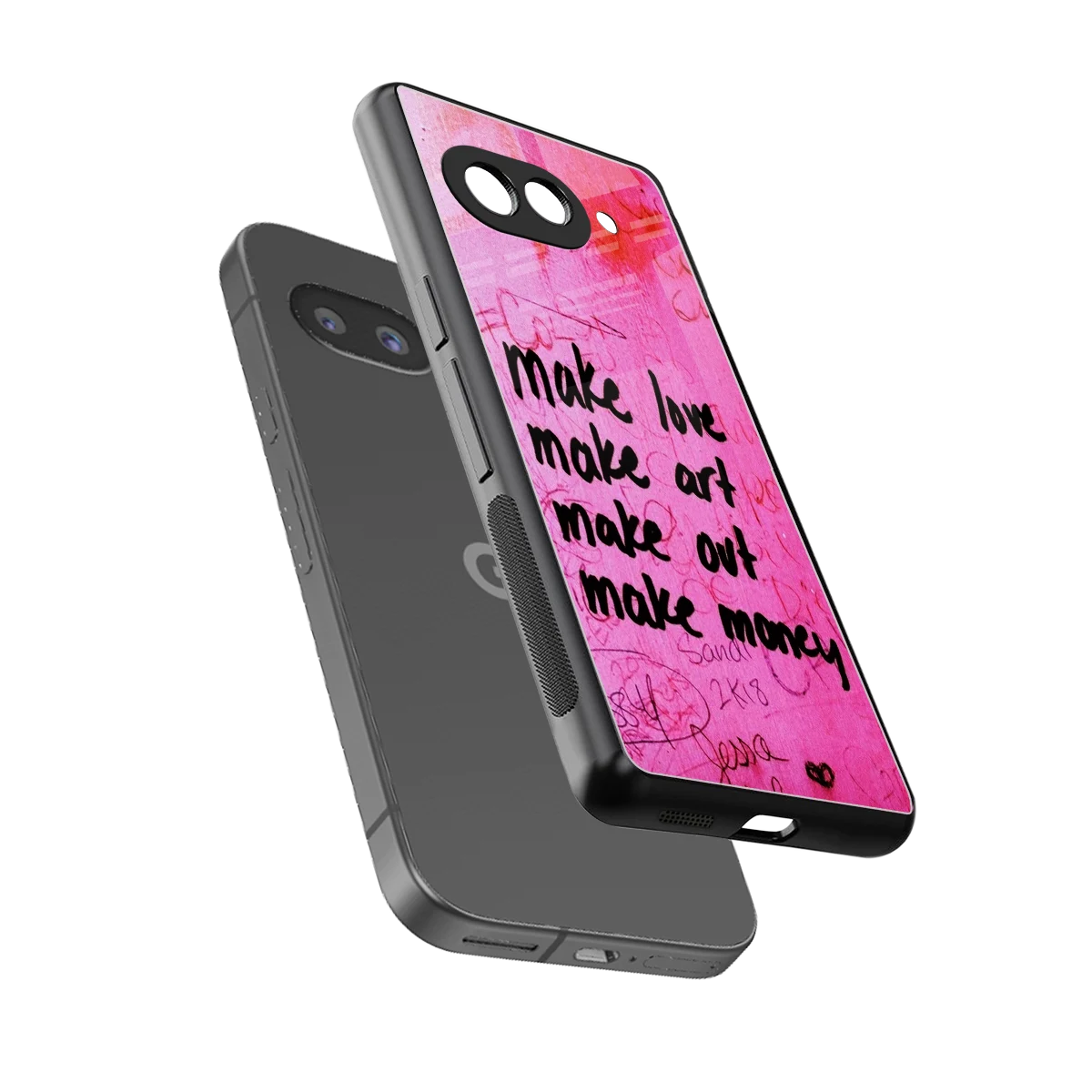 Make Magic sleek google pixel 10a cover with tempered glass back and TPU edges