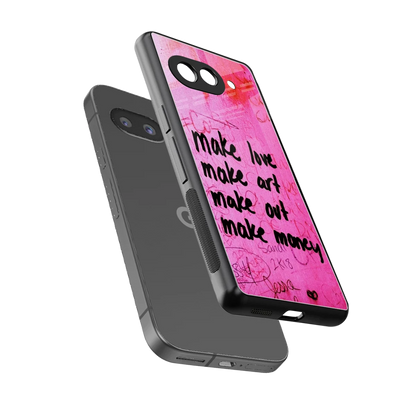 Make Magic sleek google pixel 10a cover with tempered glass back and TPU edges