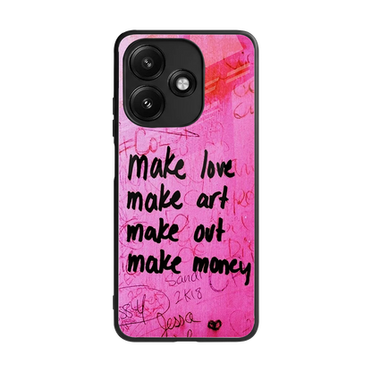 Make Magic back phone cover | glass case for redmi 12 5g
