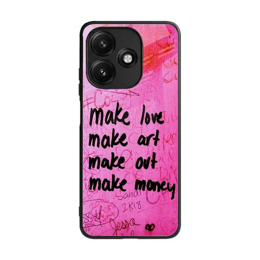 Make Magic back phone cover | glass case for redmi 12 5g