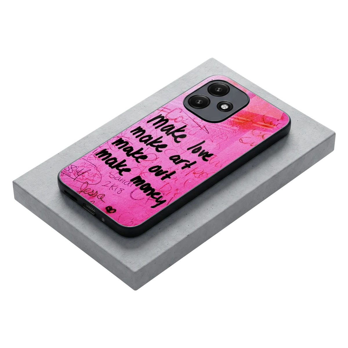Make Magic stylish phone case for redmi 12 5g | glossy glass and slim fit