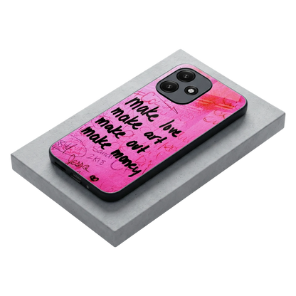 Make Magic stylish phone case for redmi 12 5g | glossy glass and slim fit