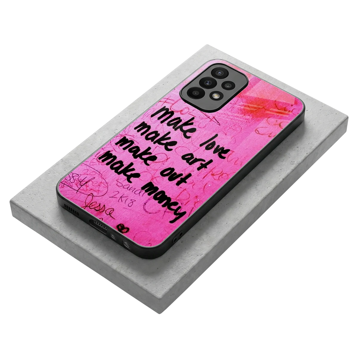 Make Magic stylish phone case for samsung galaxy a23 | glossy glass and slim fit