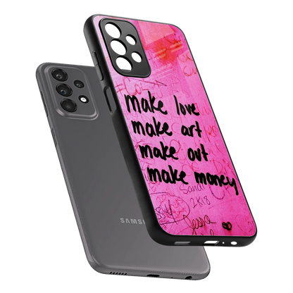 Make Magic sleek samsung galaxy a23 cover with tempered glass back and TPU edges