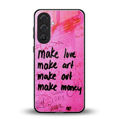 Make Magic back phone cover | glass case for samsung galaxy m35 5g