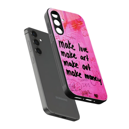 Make Magic sleek samsung galaxy a55 5g cover with tempered glass back and TPU edges