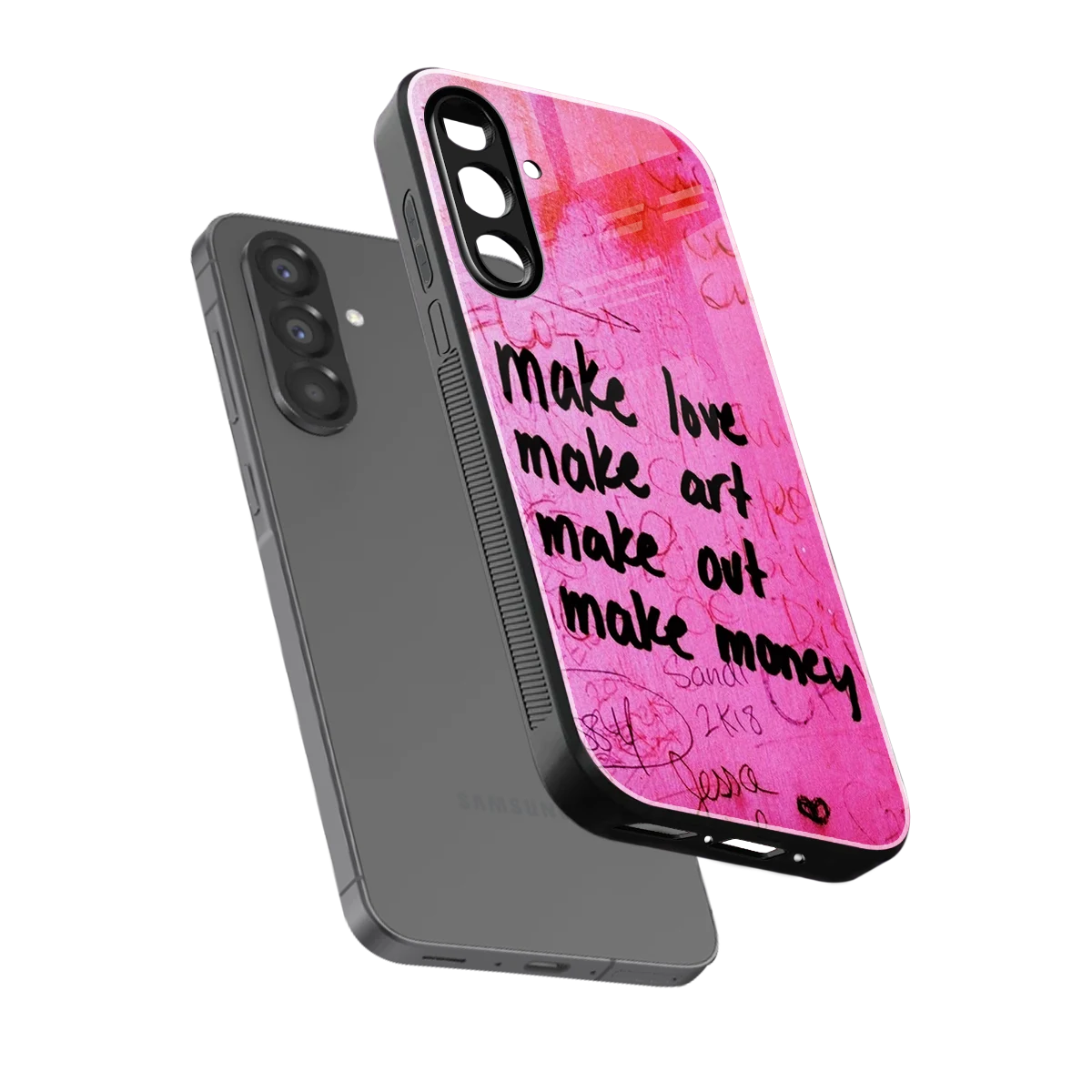 Make Magic sleek samsung galaxy a17 5g cover with tempered glass back and TPU edges