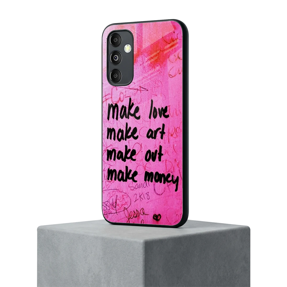 Make Magic samsung galaxy m14 5g mobile cover | shockproof glass phone case