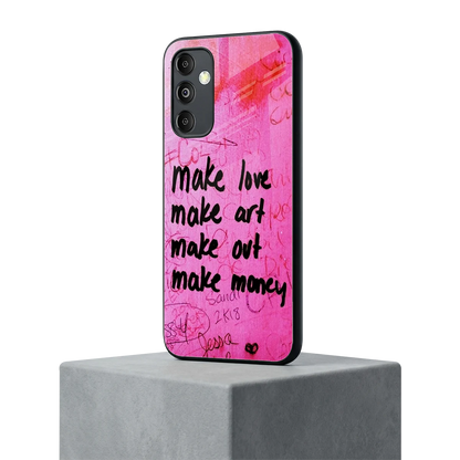 Make Magic samsung galaxy m14 5g mobile cover | shockproof glass phone case