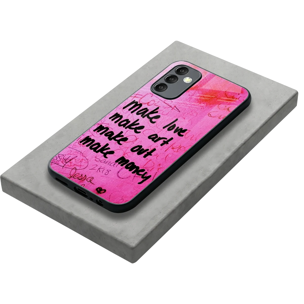 Make Magic stylish phone case for samsung galaxy m14 5g | glossy glass and slim fit